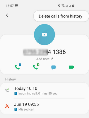 how to check deleted call history of a number